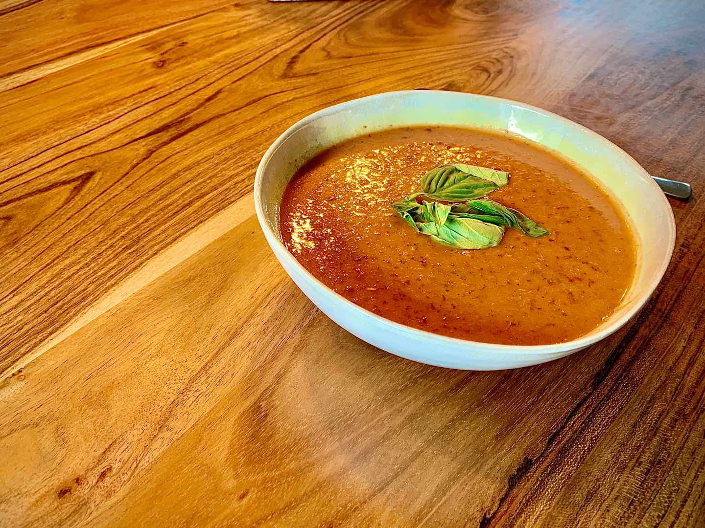 a bowl with bean soupe